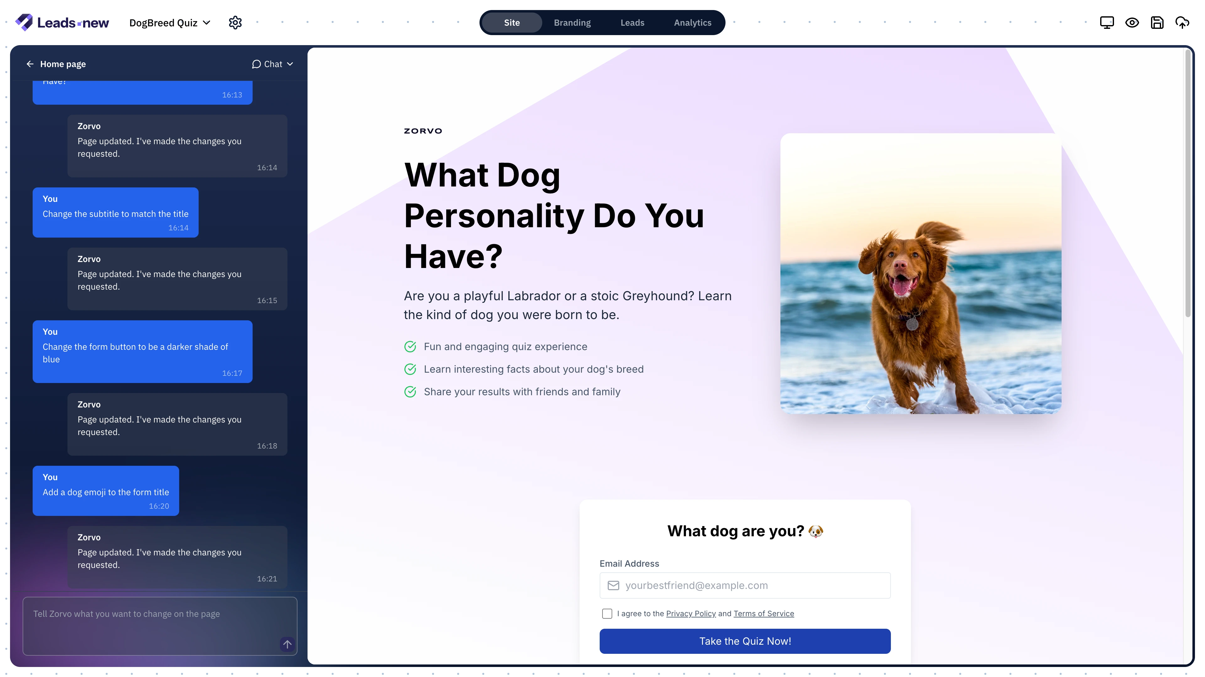 AI-powered lead magnets, landing pages and conversion funnels